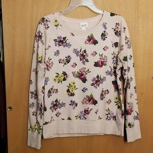 Mossimo Supply Co. Floral Sweatshirt, Size Large